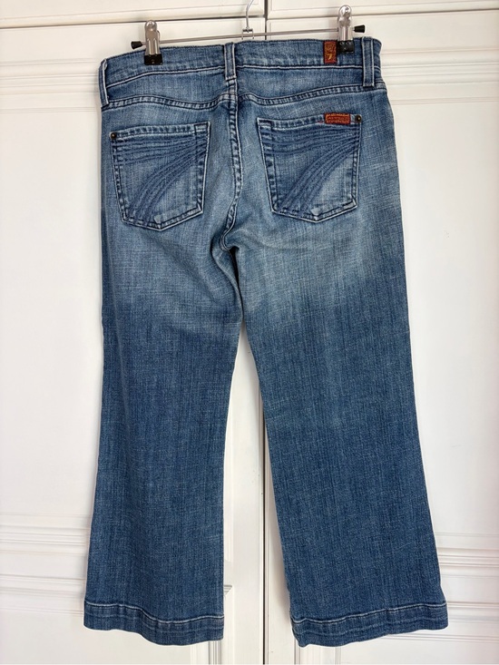 7 For All Mankind Denim - 7 For All Mankind Women's Light Blue Dojo Wide Crop Jeans Size 26